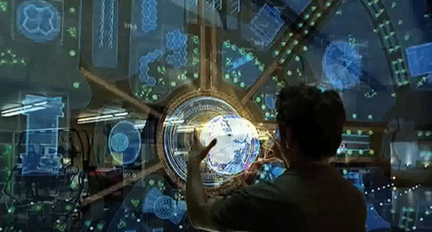 Iron Man 2 interactive hologram display